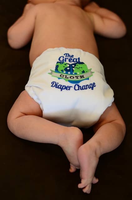 newborn with a diaper