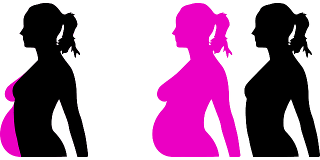 A graphic of a Pregnant lean woman